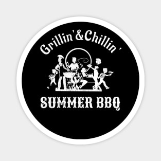 Chillin' and Grillin' Summer BBQ Magnet